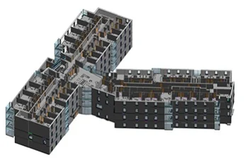 3-D virtual model of a campus.